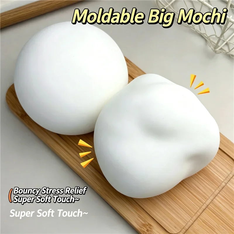Simulated Super Big Stuffed Bun Ball Squishy Squeeze Toy Flour Filling Slow Rising Stress Anxiety Relief Toy for ADHD Autism