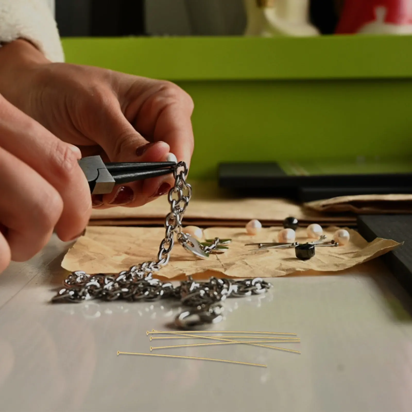 

50Pcs T Shape Stainless Steel Head Pins Jewelry Making DIY Necklace Earring Flat Head Pins Jewelry Findings Accessories