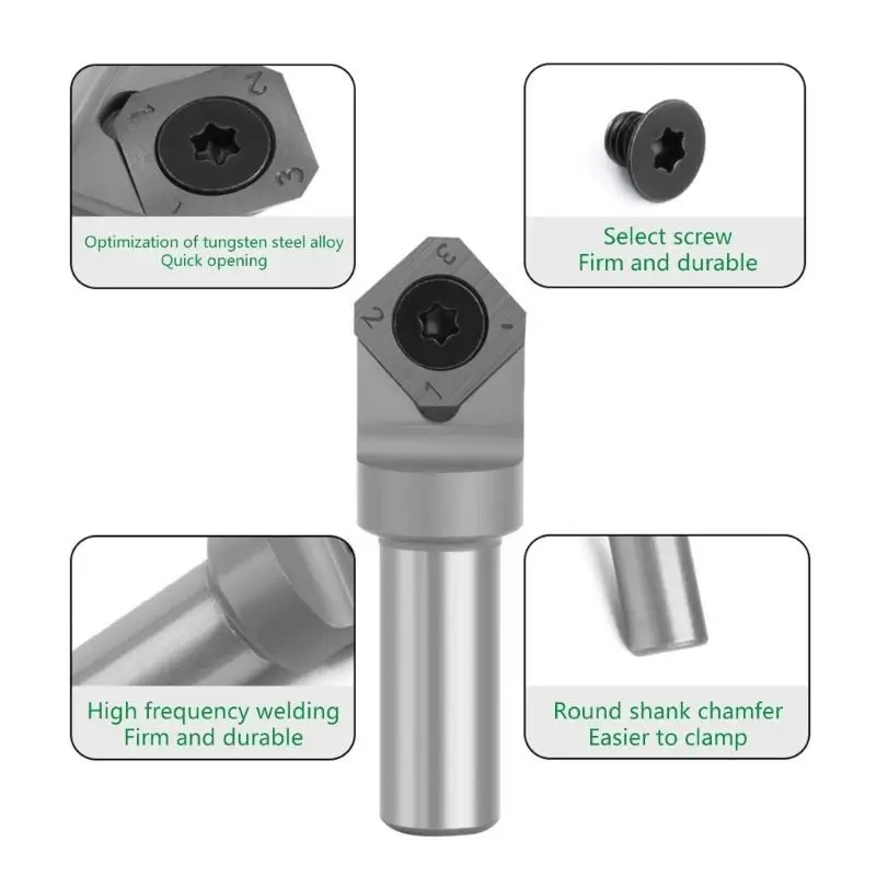 

652F Durability Insert-Style V Type Spoilboard Planing Bit Face End Milling Cutter for Woodworking Bit Precise Operation
