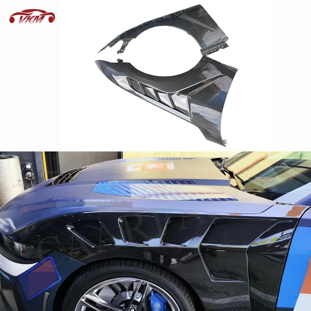 

Dry Carbon Fiber Auto Tuning Car Fenders Protecter Front Side Fender Vent Panel Cover For Ford Mustang 2024+