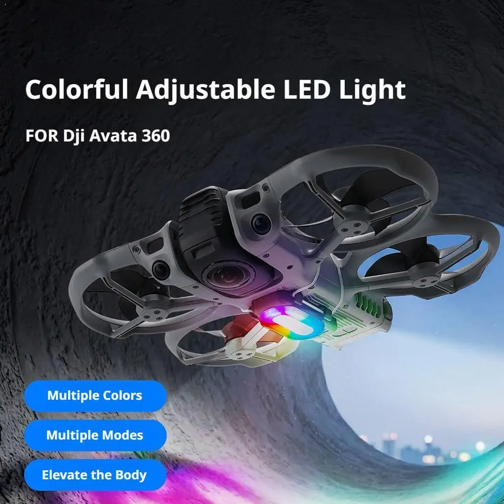 Night Warning Signal Light For DJI Avata 360 - Colorful LED Drone Searchlight, Strobe Lamp Accessory