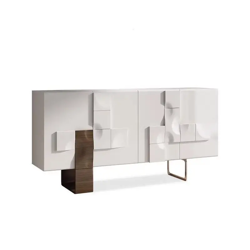 

Nordic solid wood dining side cabinet, light luxury entrance cabinet, modern simple living room wall decorative cabinet, bedroom