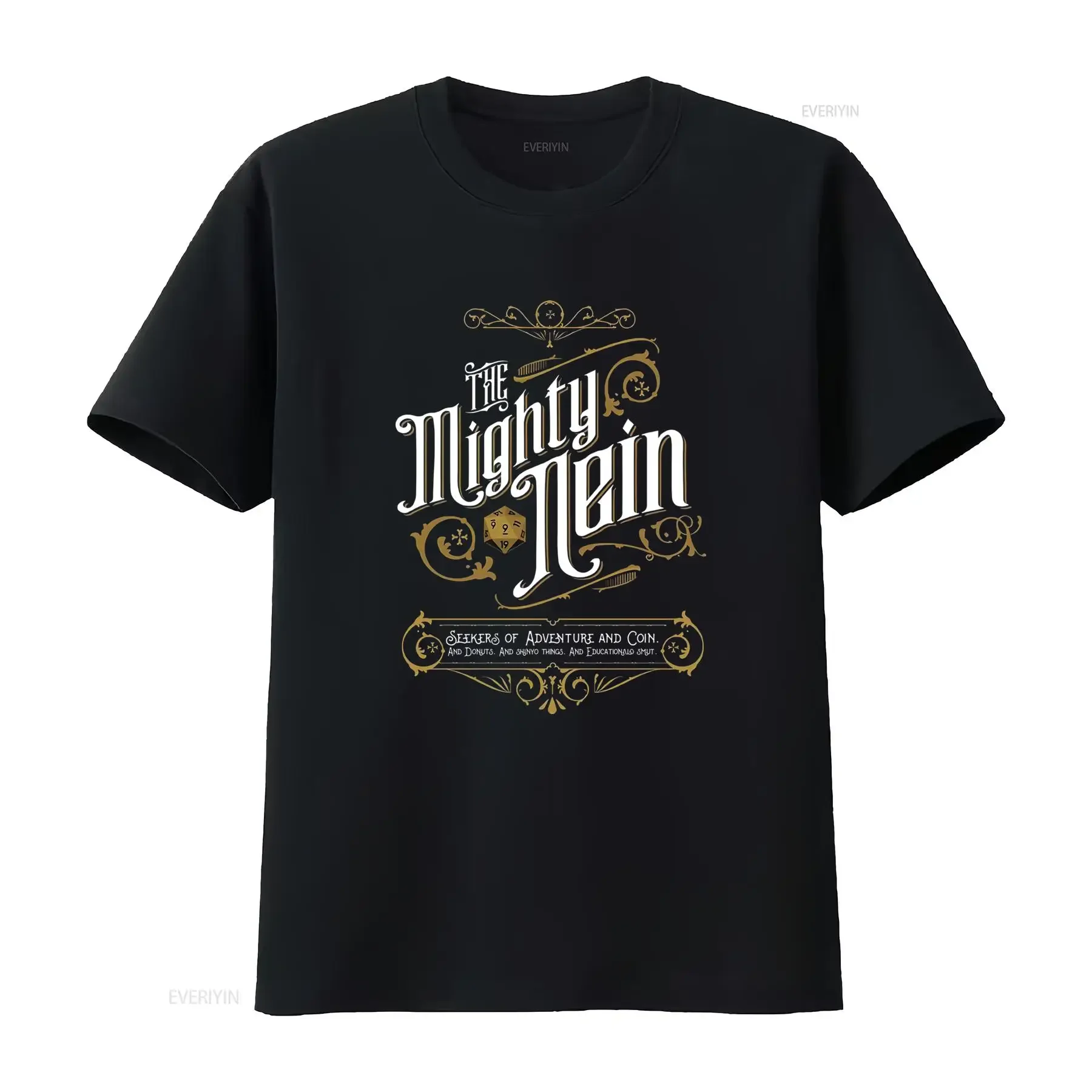 The Mighty Nein Fashion T Shirt for S 5XL Made in USA Adventure Coin Donuts Gaming Theme vintage Washed Breathable homme