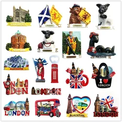 England London Flavor 3D Bus Landmark Fridge Magnets Refrigerator Stickers Tourist Souvenir Decoration Articles Handicraft Gifts