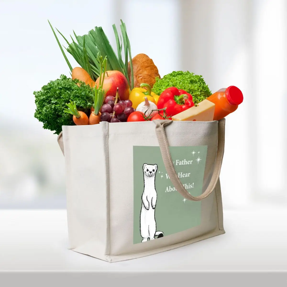 Draco Ferret Tote Bag shopper bags cute pouch bag shopper bag woman