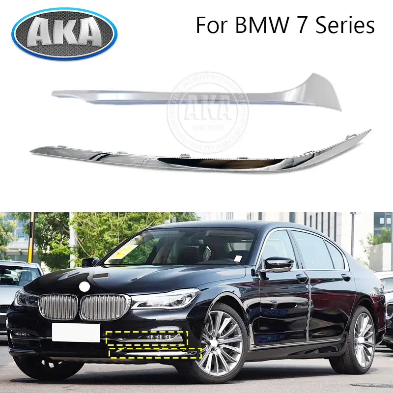 

Front Bumper Trim Strip For BMW 7 Series G12 G11 2016-2018 High Configuratio Chrome Foglight Bright Strip Decorative Strip Trim