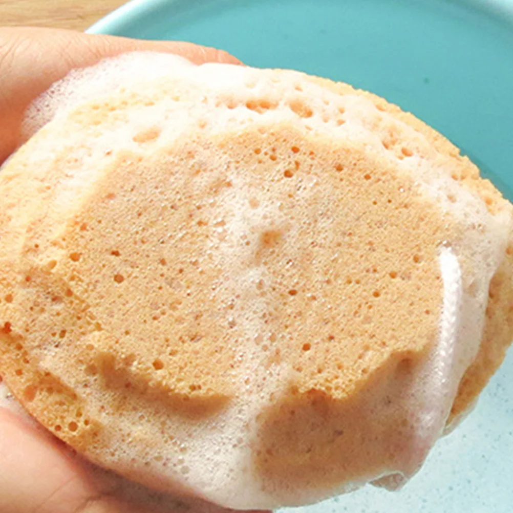 4 pcs Bath Sponge Seaweed Material Honeycomb Design Anti-Bacterial Adult Shower Exfoliating Natural Bathing Sponge