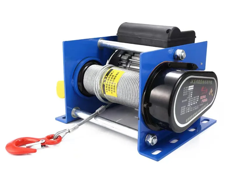 Torno eléctrico tipo micropolipasto 220V, 500-1000kg, cable de acero de 30m, con freno automático, para aplicación en tala forestal