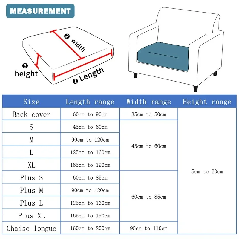 Elastic Waterproof Sofa Cushion Covers Jacquard Thick Sofa Seat Cover for Living Room Slipcover Couch Covers Furniture Protector - view 3