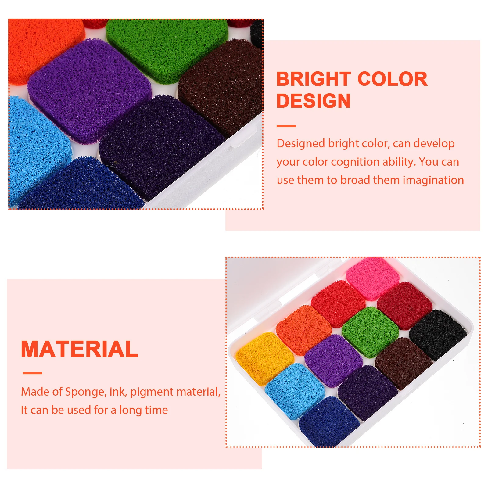 ชุดแสตมป์หมึกพกพา 1 ชุด ล้างออกได้ สำหรับมือ ผ้า กระดาษ หมึก 12 สี สำหรับงานฝีมือ แสตมป์หลากสี