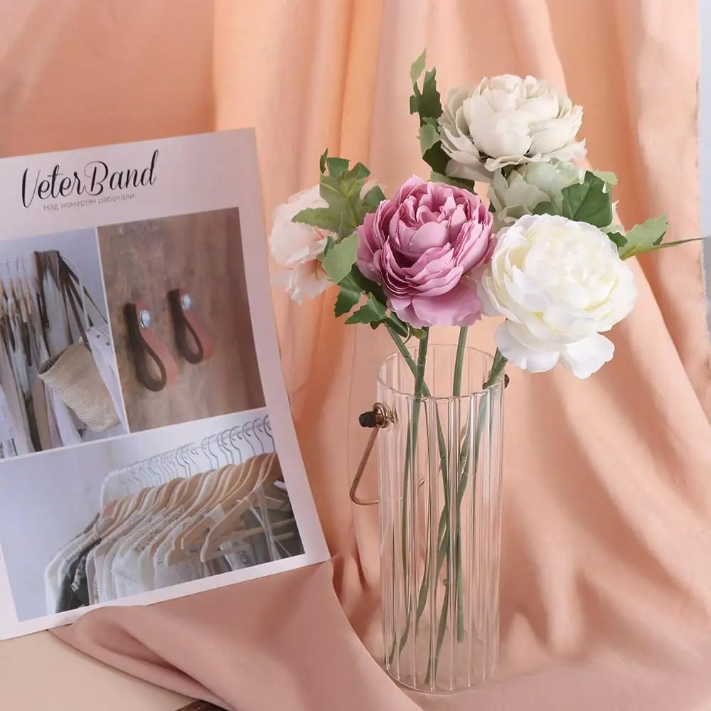 

Real Touch Artificial Paeonia Flowers Elegant Handmade Simulation Peony Bouquet Realistic Non-Fading Fake Flower