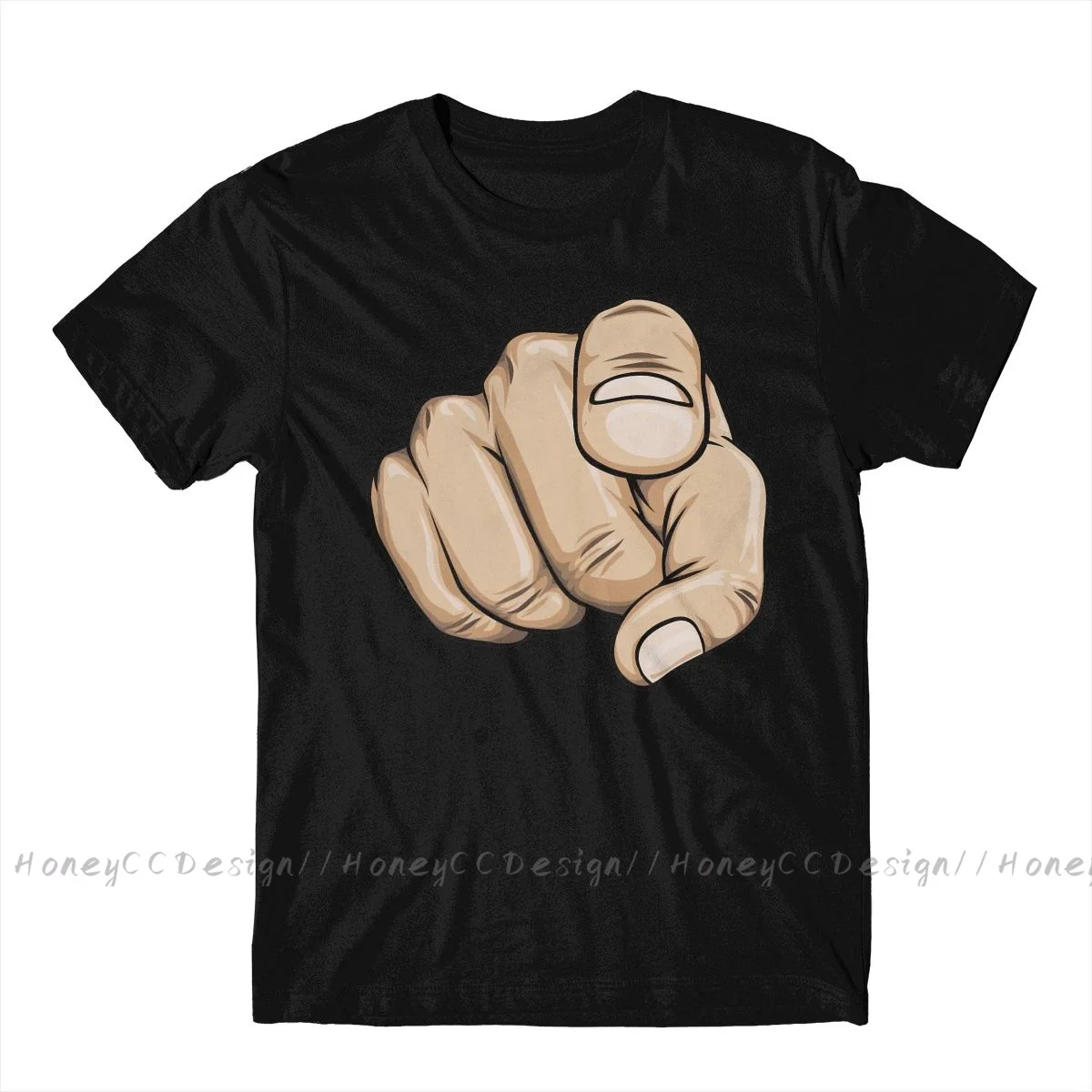 The Circle Game Print Cotton T-Shirt Camiseta Hombre Funny Fingers Design For Men Fashion Streetwear Shirt Gift