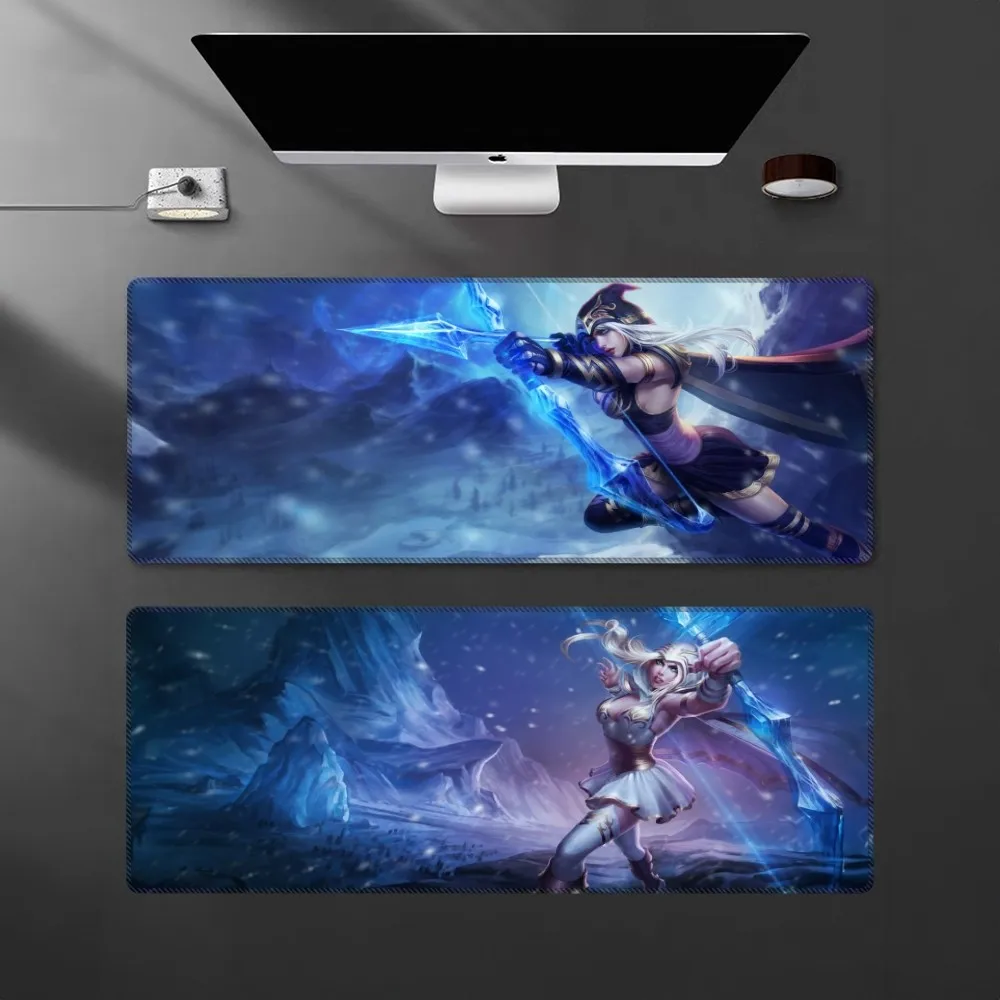 Коврик для мыши Ashe Aurelion Sol Azir с мультяшным рисунком, большой игровой коврик для мыши, компьютерный игровой коврик для клавиатуры и мыши, Настольный коврик для мыши