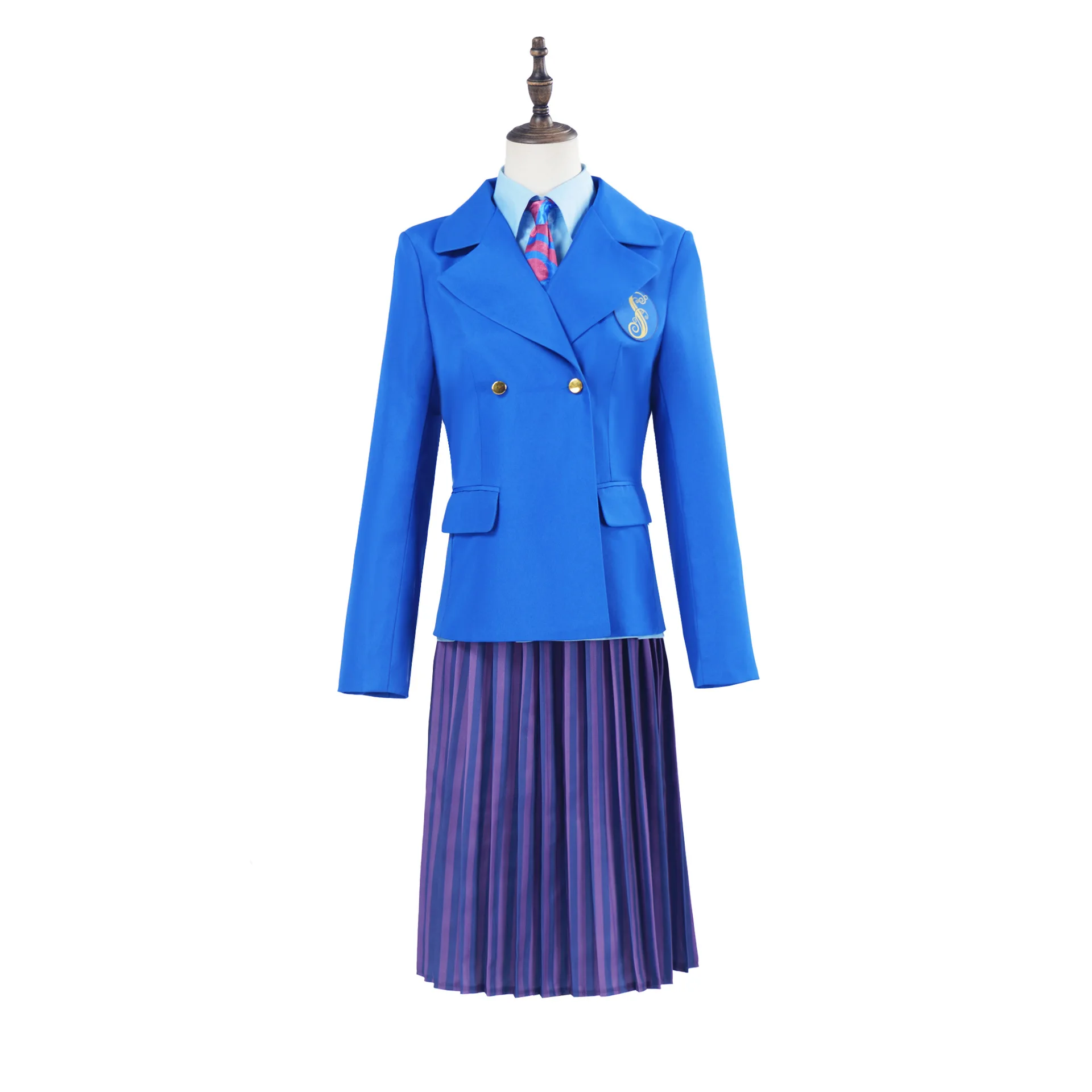 

Wicked Witch Costume Glinda The Good Witch Costume Blue School Uniform Cosplay Costume Set