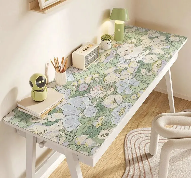 1pcs Children's study desk mat with erasable ring, light luxury and high-end feel, rectangular shape that can be cut, waterproof