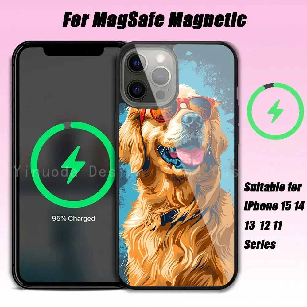 

labrador puppy Phone Case for iPhone 16 15 14 13 Pro Max 11 Mini Alex Mirror For Magsafe Wireless Charging Cover