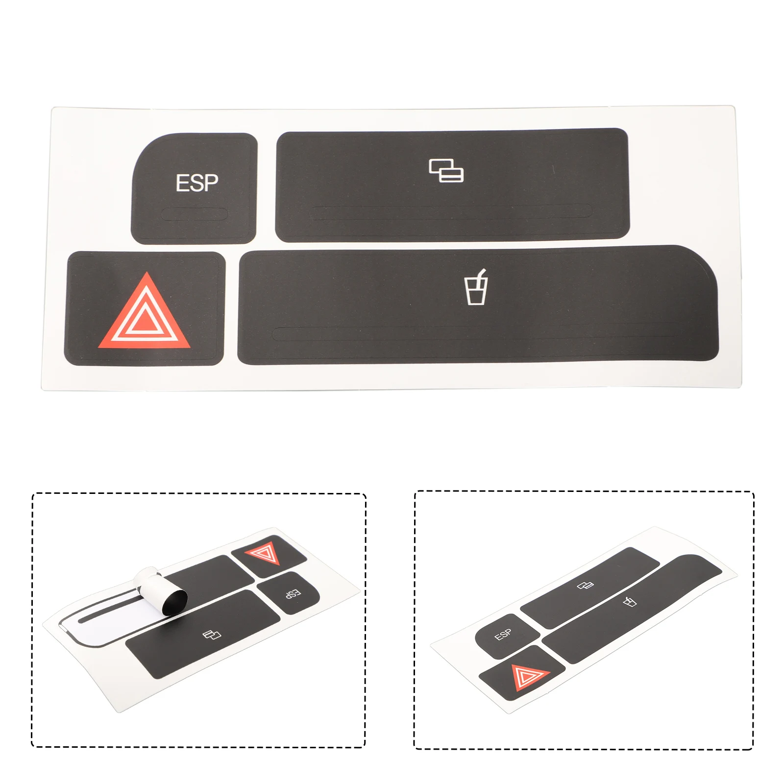 Sticker Button Repair Decal Automotive Light Left Refinement Reflected Sophisticated Spacious Switch Versatile Worn
