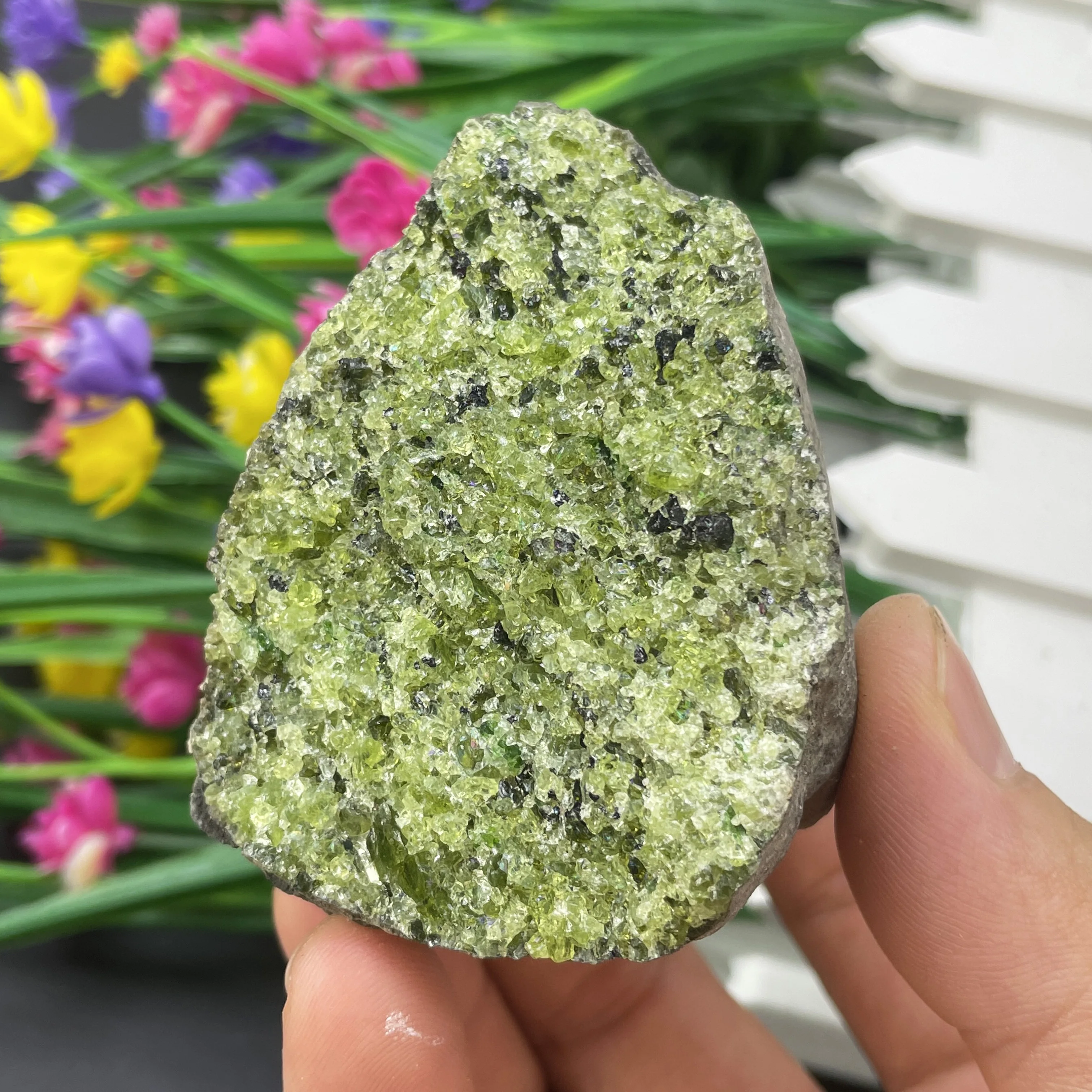 Natural Raw Green Olivine Peridot Mineral Crystals Quartz Teaching Specimen Collection Healing Stone Home Decor