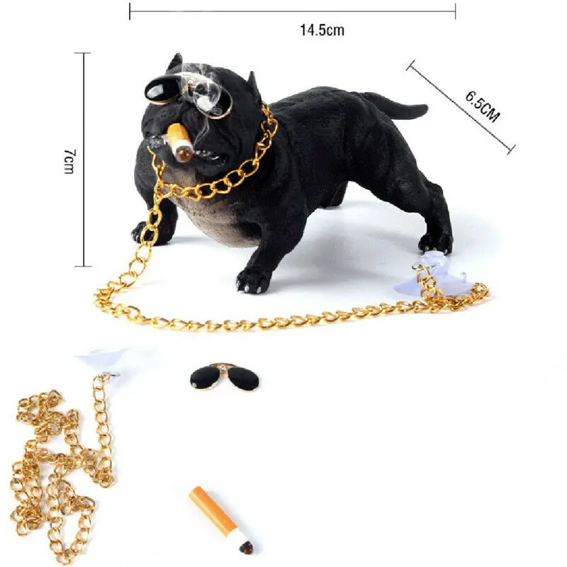 HOT Bully Pitbull Dog Car Interior Decoration Dashboard Ornament Fashion Funny Cute Home Decoration Auto Accessories No Base