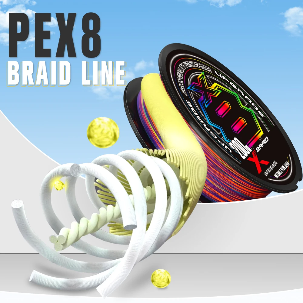 

Japan Original Xbraid Multifilament PE Fishing Line High Durable Saltwater Wire Never Fade Multicolor Braid Line Main Line pesca