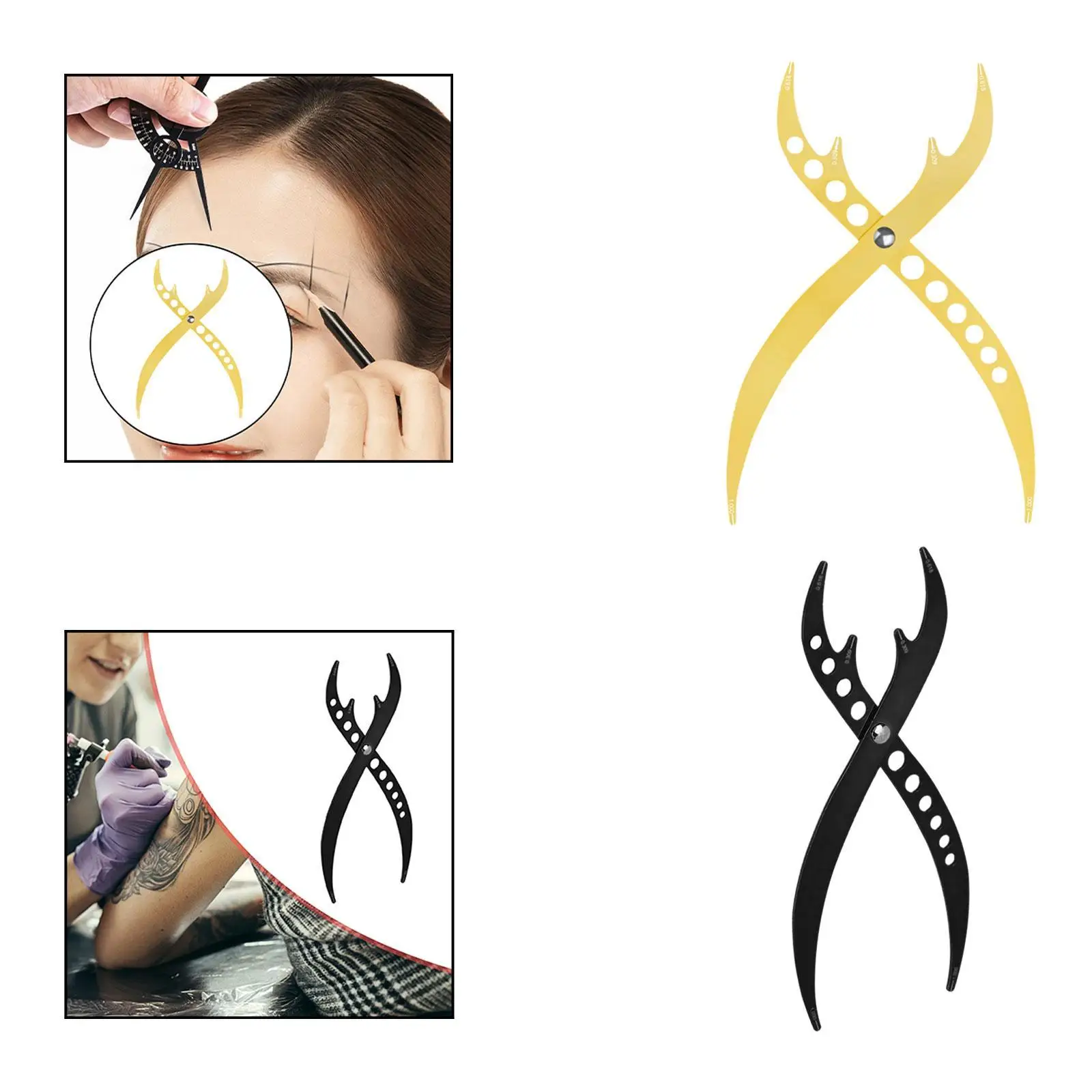 Eyebrow Stencil Ruler Balance Positioning Eyebrow Draw Eyebrow Makeup Assistant Tool for Girls Artists Salon Beginner Makeup