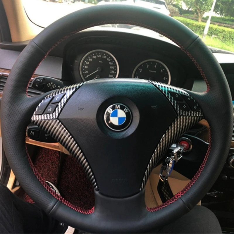 DIY Car Steering Wheel Cover Braid Artificial Leather For BMW 523 530 523li 525 520li 535 545i E60 Auto Interior Accessories