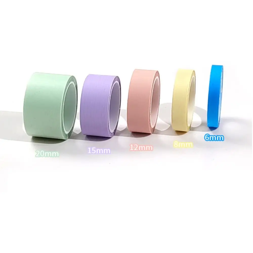 Practical 5 Rolls Highlighter Sticker Transparent Adhesive Label Stickers PET Sticker Roll DIY Scrapingbook