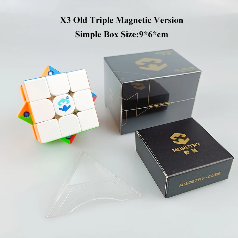 

Triple Magnetic Fastest Speed Cube for Adults Competition Old Version X3 Classic Screw Structure Natural ABS Magic Cube Puzzle