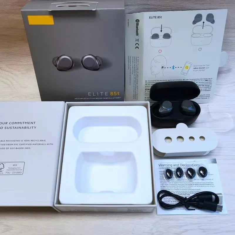 

New Elite 85t Wireless Bluetooth Earphones In Ear Noise Reduction Stereo Music Sports Business Edition
