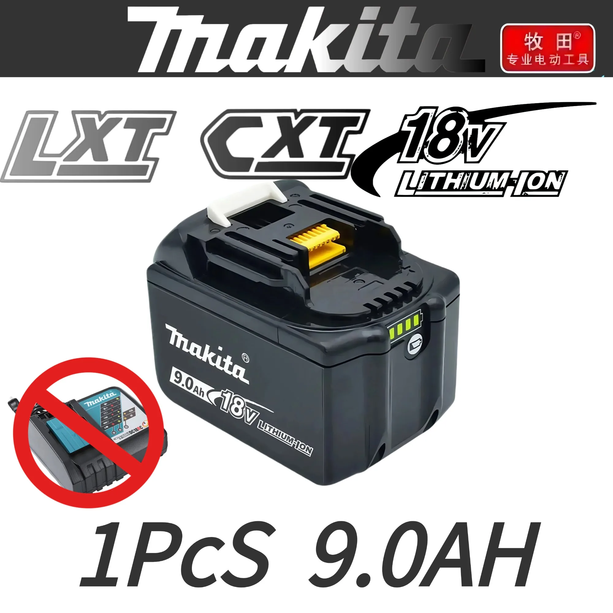 

9000 мАч — прочный/сверхмощный для аккумуляторной шайбы Makita DTD173, DGA404, DHW180, DHR242, ударная дрель, электроинструменты с отверткой