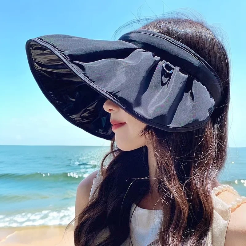 كبير حافة غطاء الوجه الإنترنت المشاهير شل قبعة النسخة الكورية قبعة الشمس المحمولة المتداول عقال الشمس سيدة قبعة الصيف قبعة الشمس 2