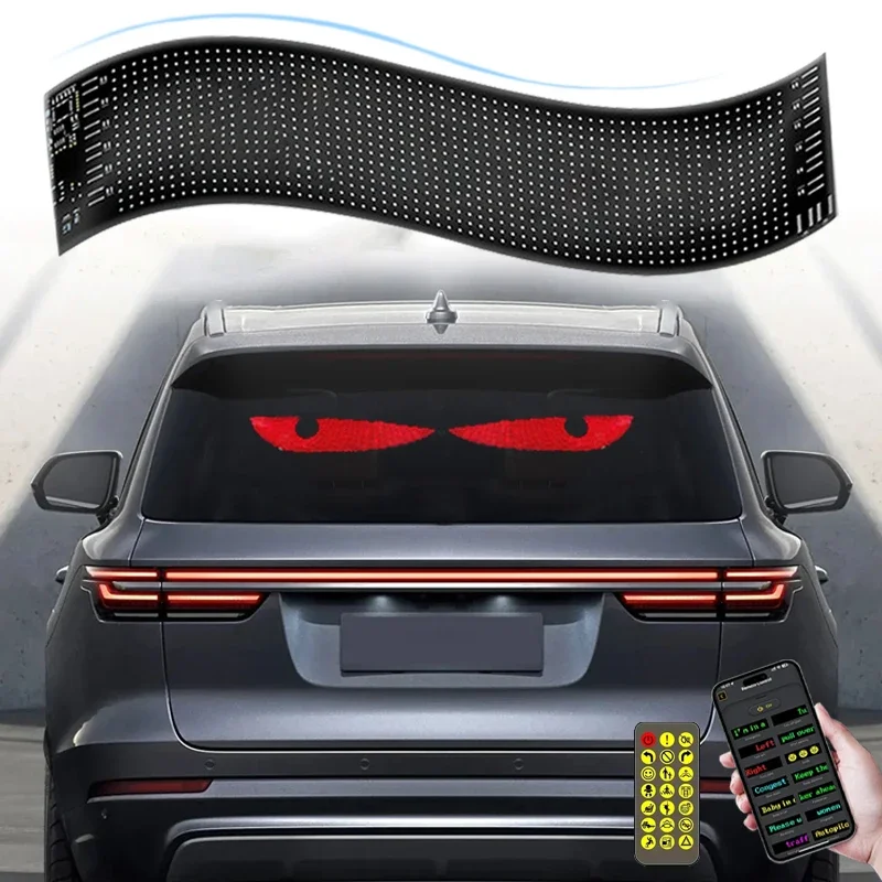 Blink Devil's Eye LED display screen Car Sign Animation LED Matrix Pixel Panel DIY App Control LED Panel Flexible Display Light