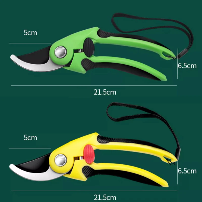 Tijeras de jardín de acero inoxidable, tijeras de podar para plantas verdes, tijeras de podar para el hogar, potente herramienta de podar para árboles frutales de jardín