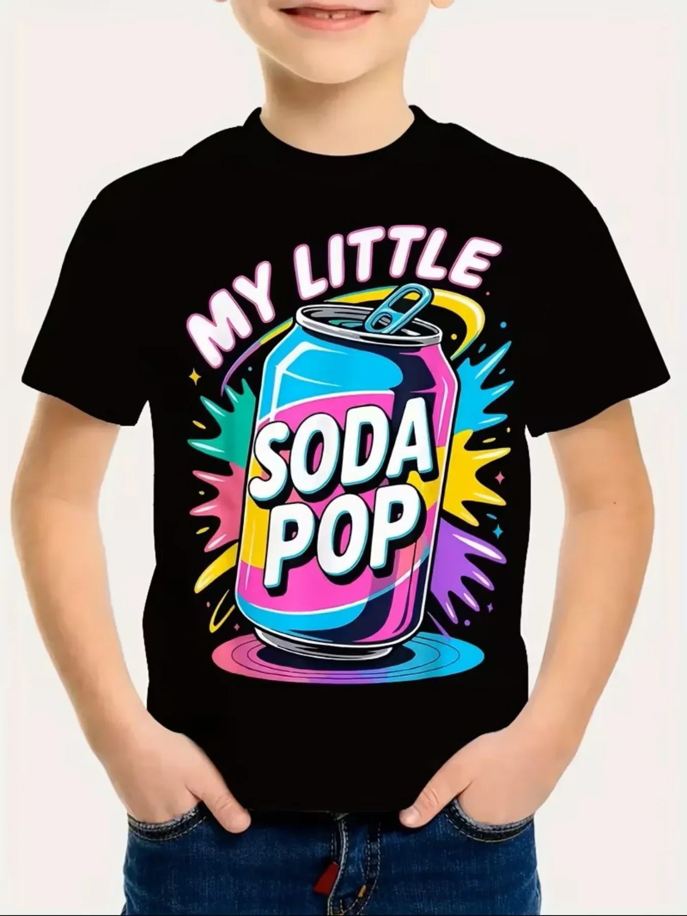 

Soda Pop T-Shirt for Kids K-Pop Music Korean Anime T-Shirt Rap Hip Hop Girl Clothes Gift Cute Children Top