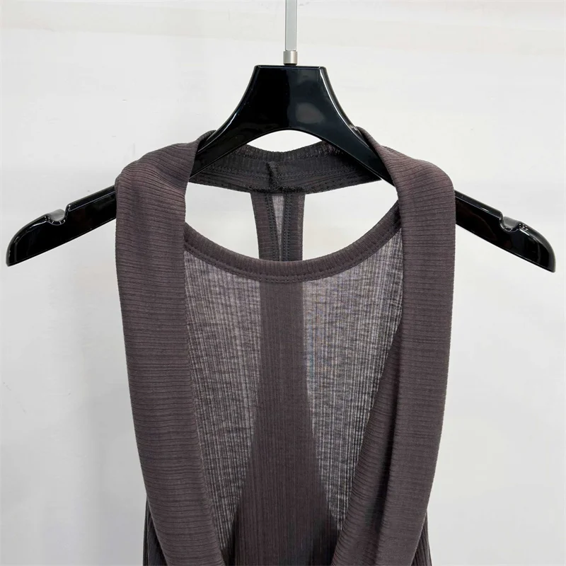 Women's vest New elastic knitted slim fit sleeveless top for summer 2026 Sexy backless women's corset women's t-shirt tanks top - view 3