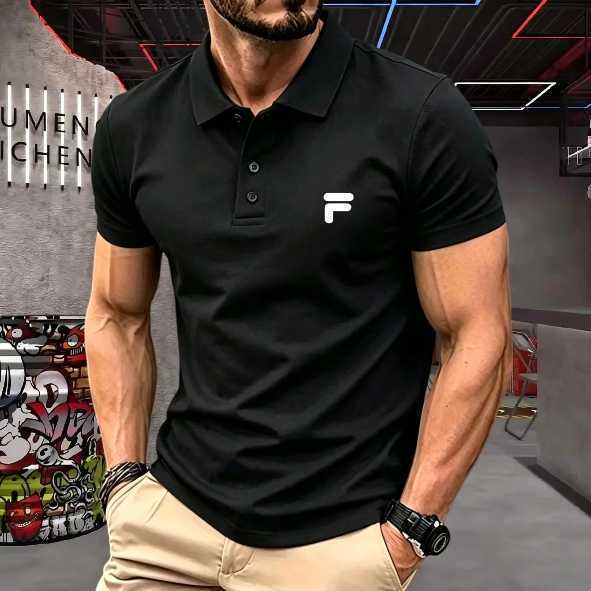Polo Shirt Pique - 2026 Men Breathable Pique Cotton F