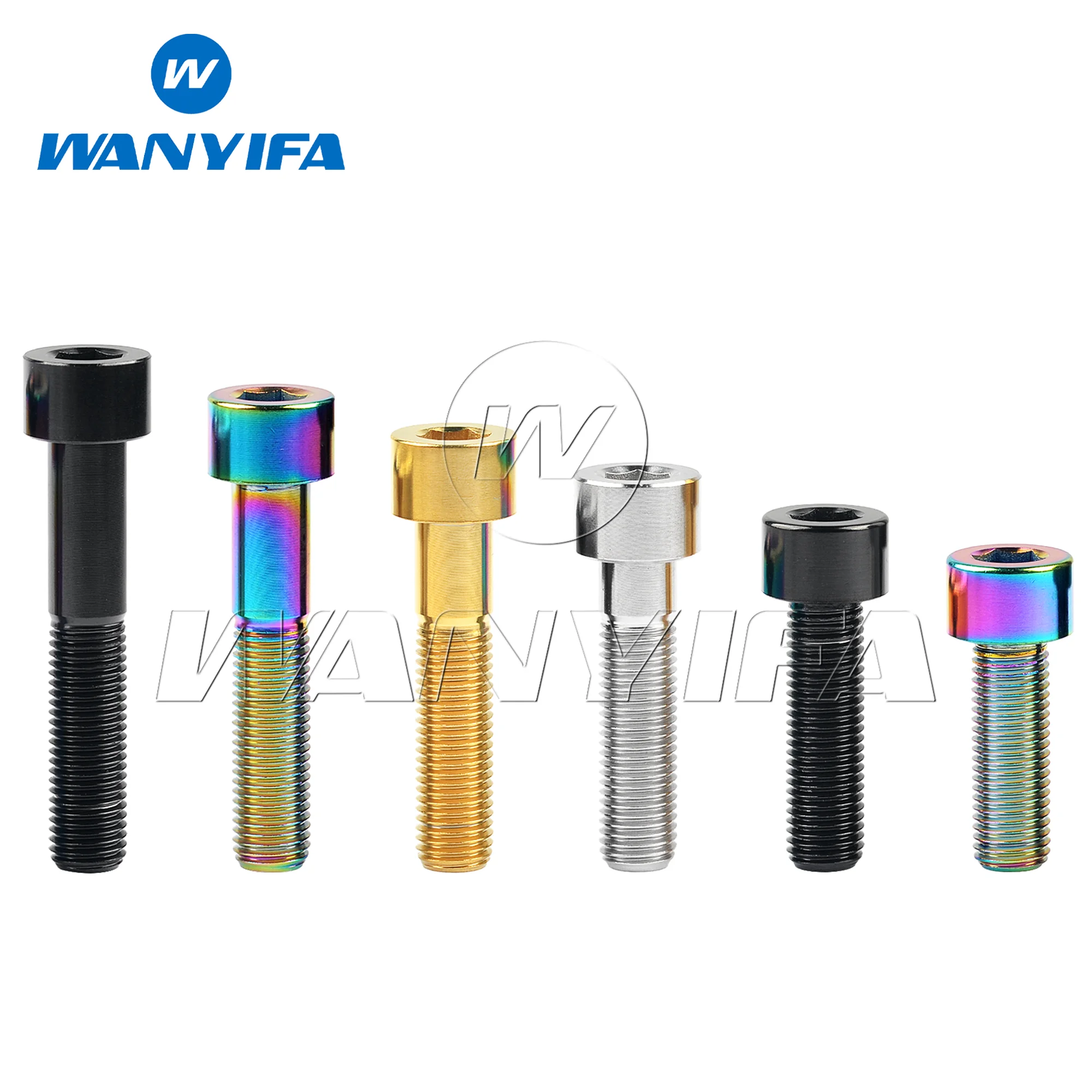 Wanyifa Śruba tytanowa M10x20 25 30 35 40 45 50 55 60 70 mm 1,25/1,5 Śruba z łbem sześciokątnym z gniazdem kwadratowym do motocykli