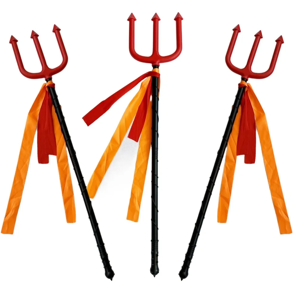 

Halloween Props Plastic Toys Swords Axes Death Sickle Demon Fork Death Three-fork Sickle