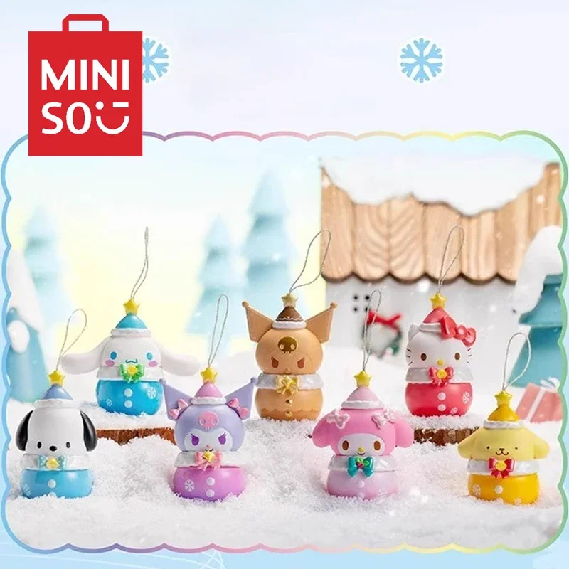 

Miniso Sanrios Hellokittys My Melody Cinnamoroll Kuromi аниме зимний водяной колокольчик серия ручная кукла модель игрушка настольное украшение подарок