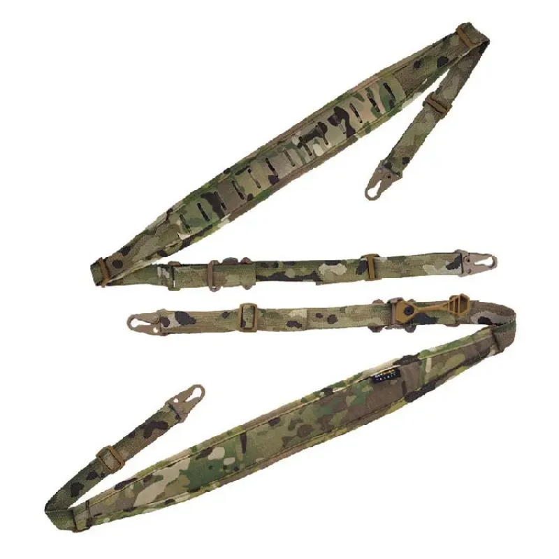 Tactical Rifle Sling Airsoft Removable 2 Point / 1 Point Padded Combat Shooting Strap Hunting Modular Rifle Strap Accessories