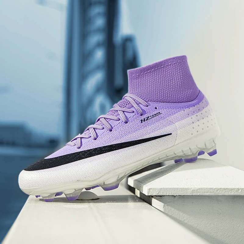 

New Men Soccer Shoes Football Boots Cleats Adult Outdoor Breathable Training Sport Long Spikes Boys Non Slip Match Comfortable