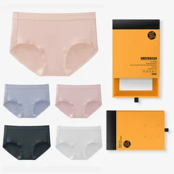 3Pcs Modal Women's Panties Lengthened Inner Crotch Female Briefs Underwear Underpants M-XXL 7A Level Antibacterial Sexy Soft Fit