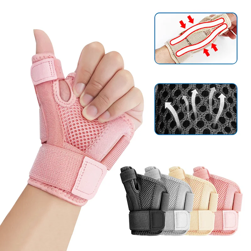 

1Pc Adjustable Thumb Splint Breathable Wrist Support Men Women Thumb Stabilizer Wrist Brace Arthritis Wrist Tendonitis Wristband