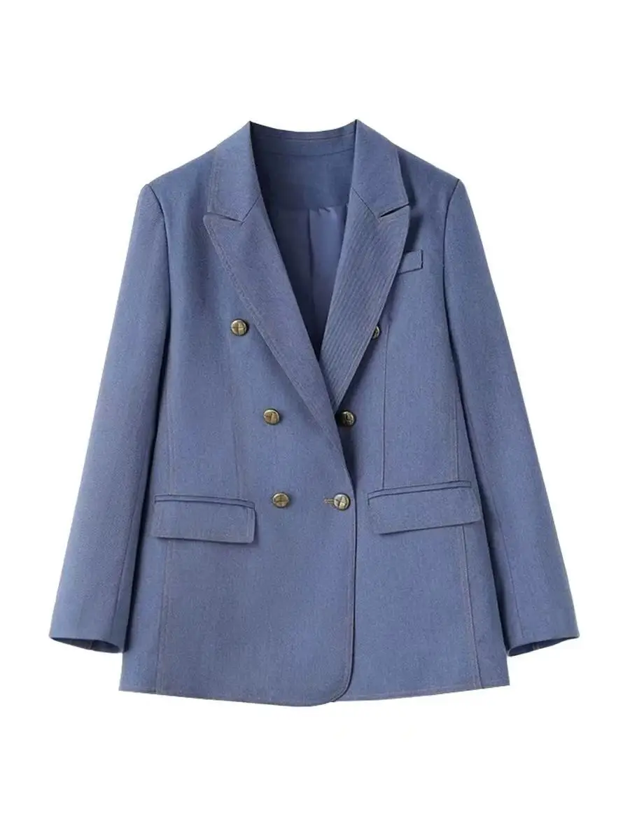 Giacca da abito casual allentata da donna alla moda e di fascia alta da donna Nuova tendenza Autunno 2025 Cappotto blazer elegante doppiopetto