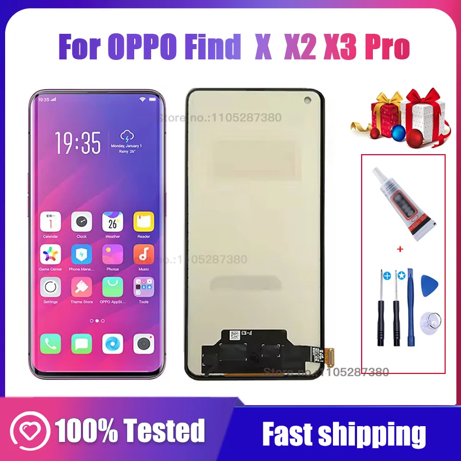 TFT For OPPO Find X3/X3 Pro Find X2/X2 Pro Find X LCD Display Touch Screen Digitizer Assembly Compatible With Tools tested