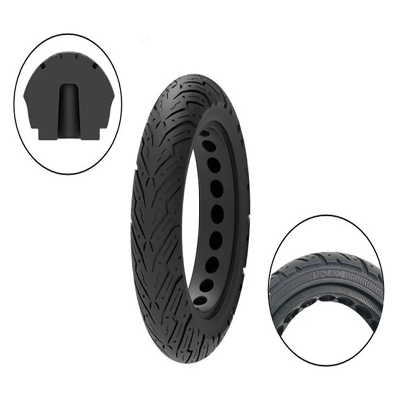 Damping Rubber Tire Durable Scooter Tyre Anti-Explosion Tire Solid Tyre for Ninebot Max G30 Electric Scooter Black