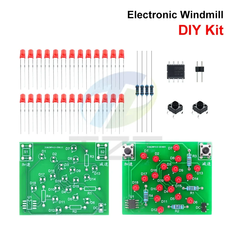 1/2/5-teiliges DIY-Kit Elektronisches Windmühlen-Set DC 5V Lustiges DIY-Set zum Löten Elektronisches DIY-Kit – Detail 3