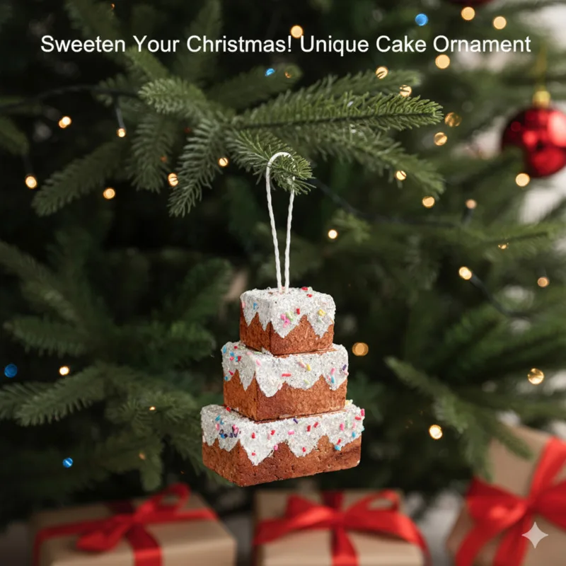 

Holiday Foam Cake Shaped Hanging Decoration Christmas Tree Ornament For Winter Party Setup Home Festive Background Sweet Details