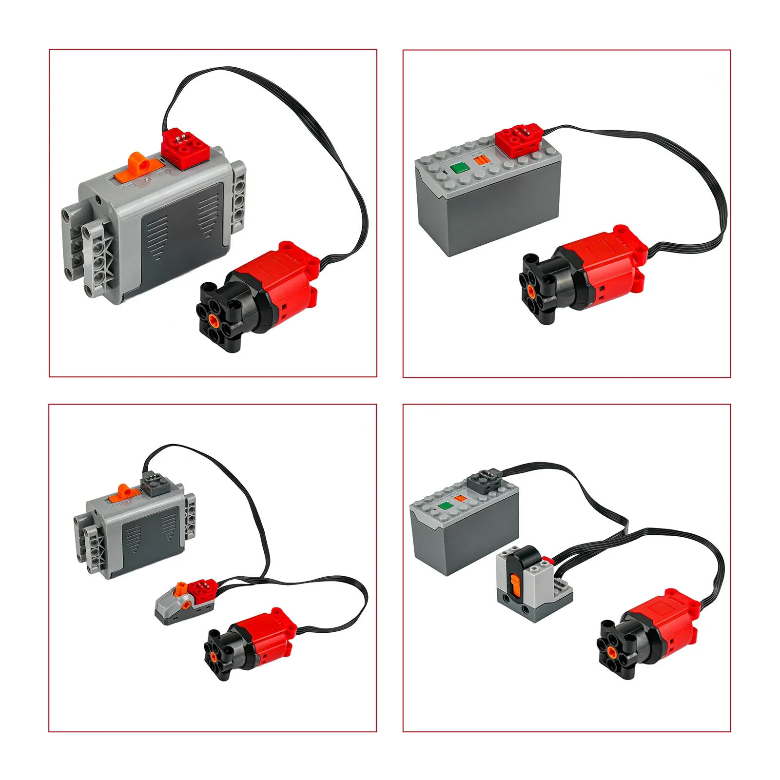 Nuevos bloques de construcción MOC Servo tecnología maquinaria M Motor 7,4 V Motor de potencia de dirección para logotipos DIY juguetes coche camión acelerar