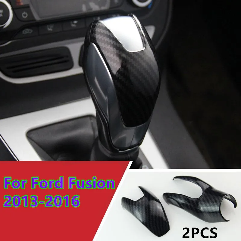 

2X внутренняя накладка на ручку переключения передач из углеродного волокна для Ford Fusion 2013-2016